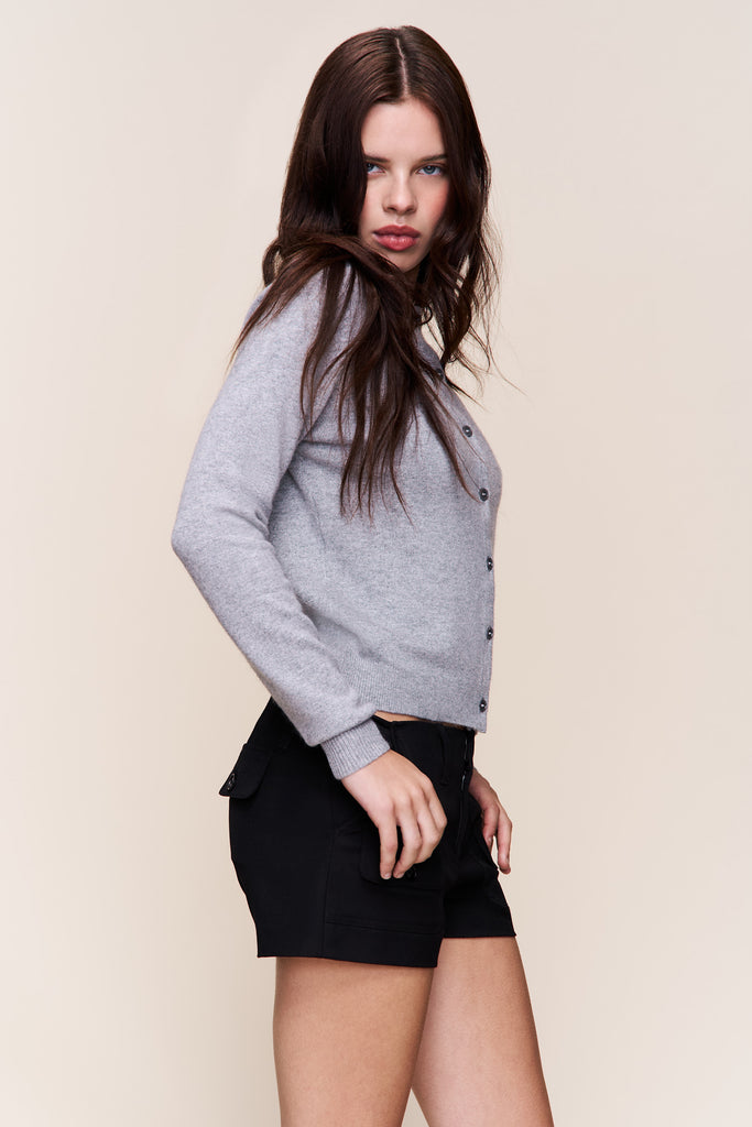 Penelope Patch Pocket Short in Black