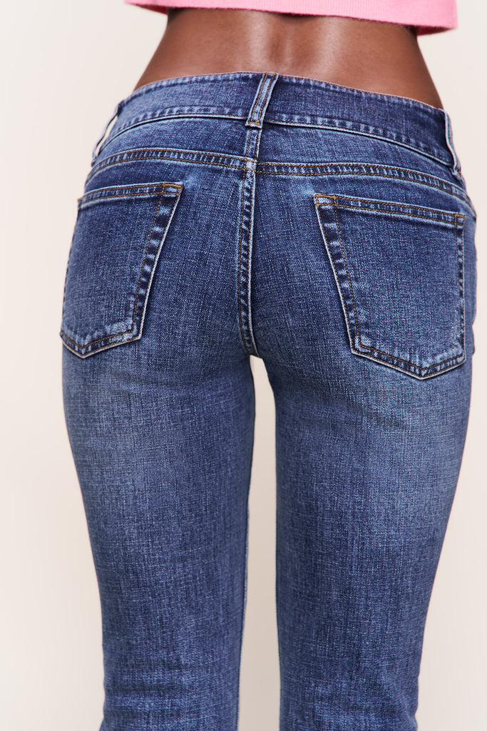 Malia Low Rise belted Flare Denim