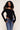 Soler Fold Over Knit Top in Black