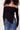 Soler Fold Over Knit Top in Black
