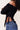 Soler Fold Over Knit Top in Black