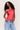 Regine Cowl Neck Top in Red Love