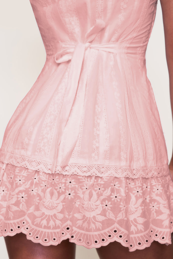Aylin Eyelet Dress in Ballet Slipper