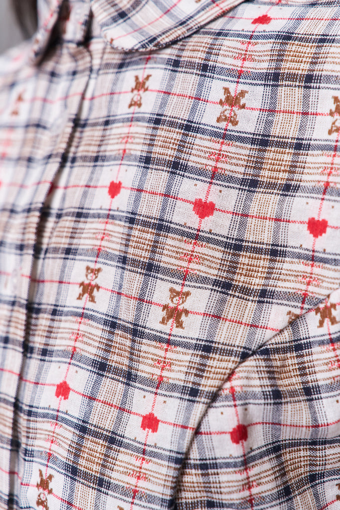 Liana Top in Bear Plaid