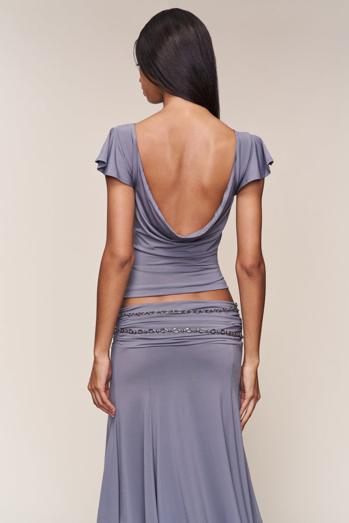 Soffiano Top in Charcoal