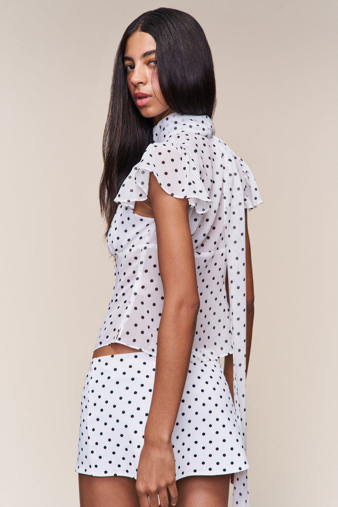 Ara Top in Black Dot