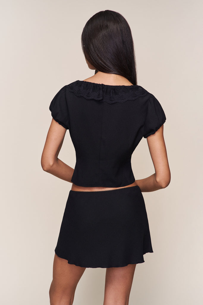 Paloma Mini Skirt in Black