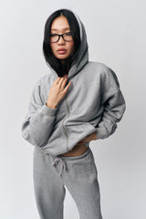 Zip Up Hoodie in Heather Grey