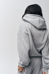 Zip Up Hoodie in Heather Grey