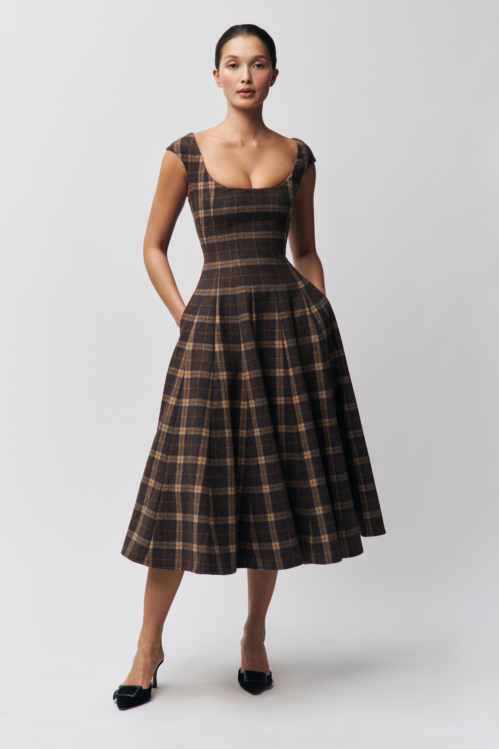 Leila Tartan Dress Guizio Leila Tartan Dress Guizio