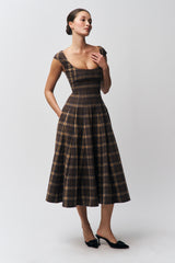 Leila Dress in Tartan Plaid