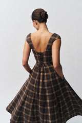 Leila Dress in Tartan Plaid