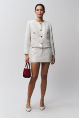 Bela Tweed Mini Skirt in Ivory