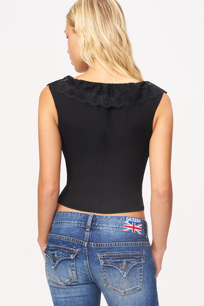 Paloma Lace Top in Black 