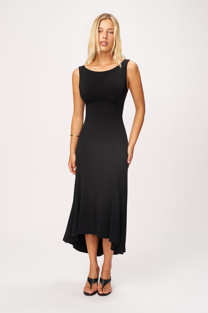 Daye Midi Dress in Black 