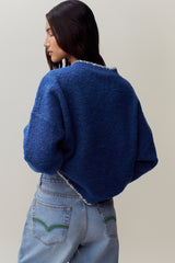 Guizio Heart Sweater in Sapphire