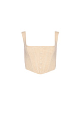 Knitted Corset in Cream