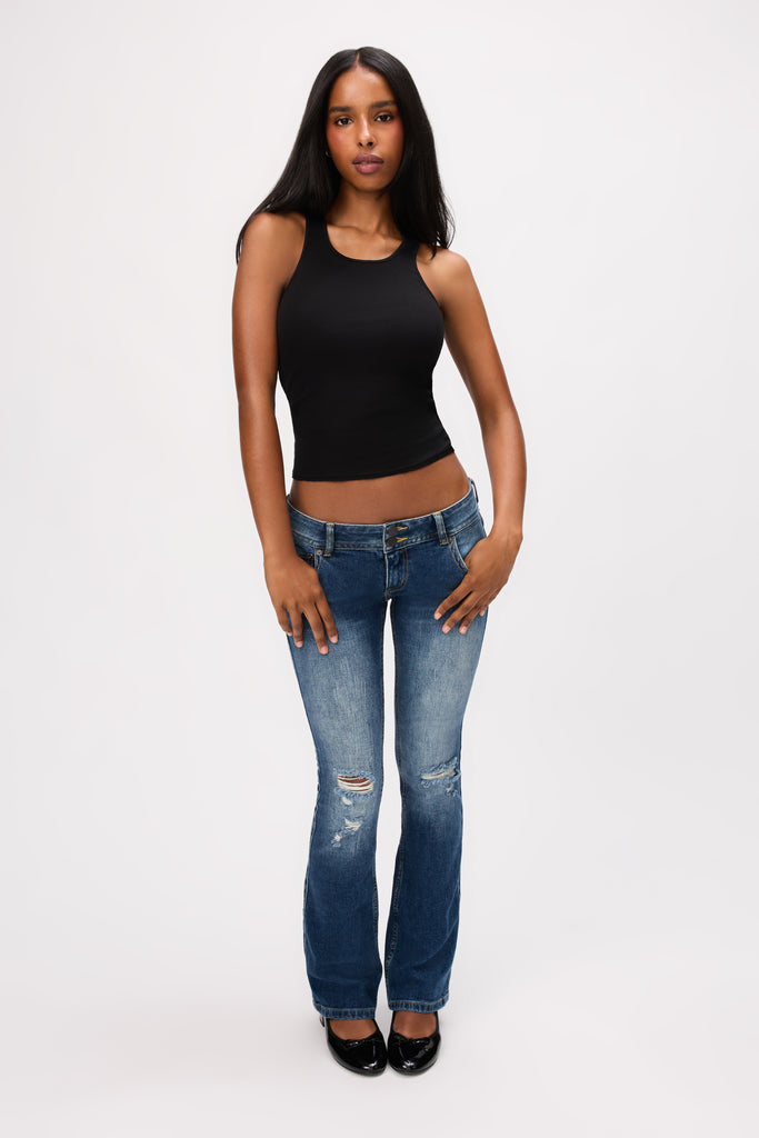 Lani Low Rise Flare Denim in Brittany Blue Wash