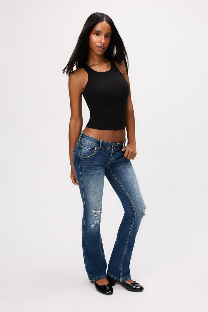 Lani Low Rise Flare Denim in Brittany Blue Wash