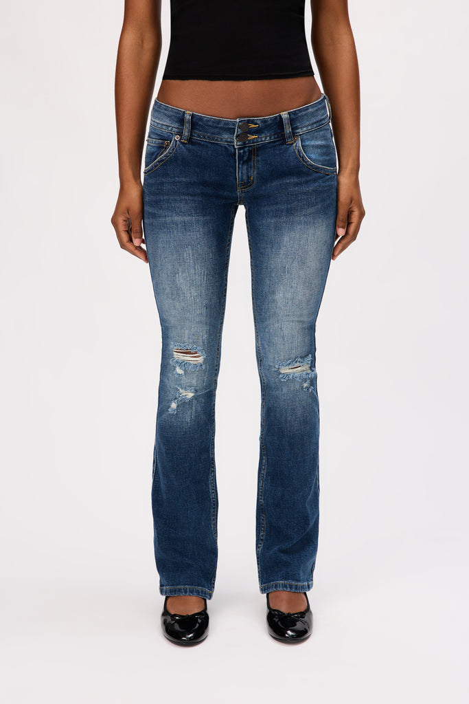 Lani Low Rise Flare Denim in Brittany Blue Wash