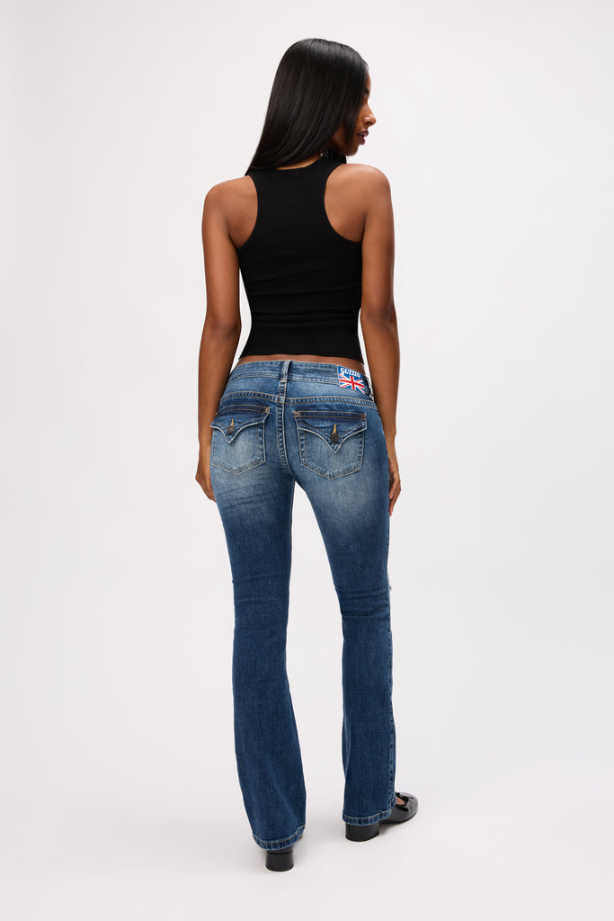 Lani Low Rise Flare Denim in Brittany Blue Wash
