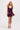 INEZ LACE TRIM MINI DRESS IN PLUM