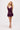 INEZ LACE TRIM MINI DRESS IN PLUM