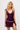 INEZ LACE TRIM MINI DRESS IN PLUM