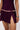 INEZ LACE TRIM MINI DRESS IN PLUM