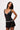 INEZ LACE TRIM MINI DRESS IN BLACK