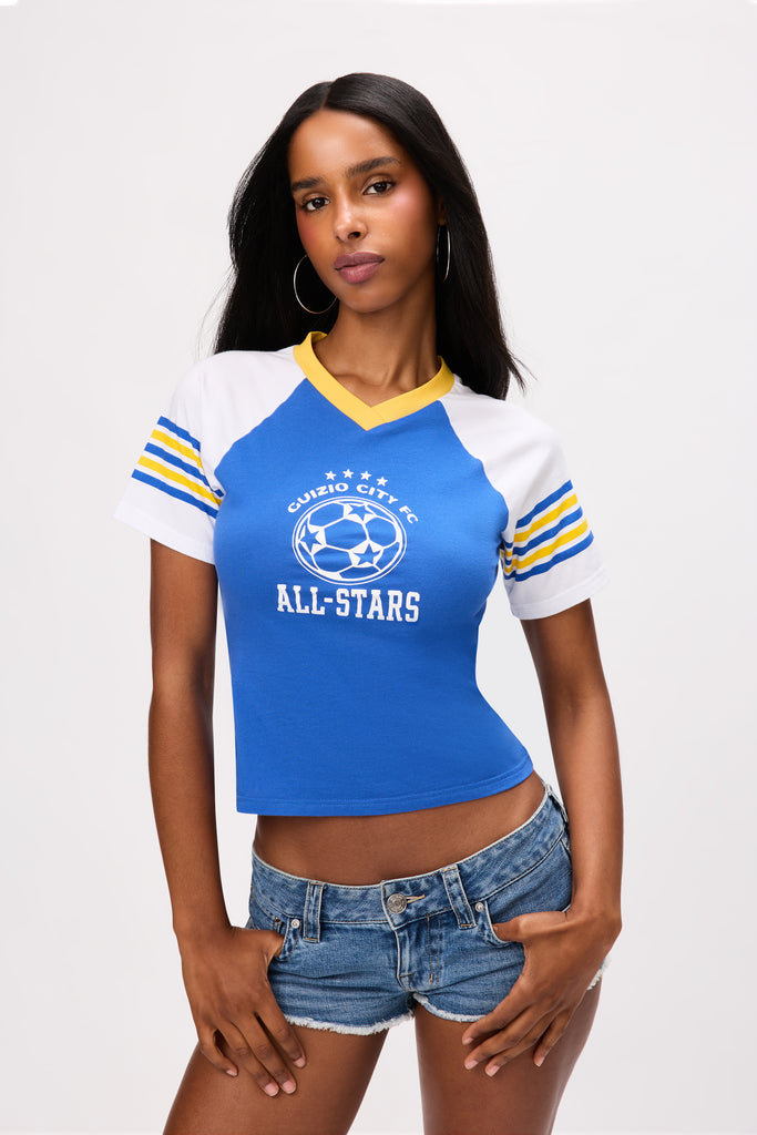 Shrunken Team Jersey in Blue