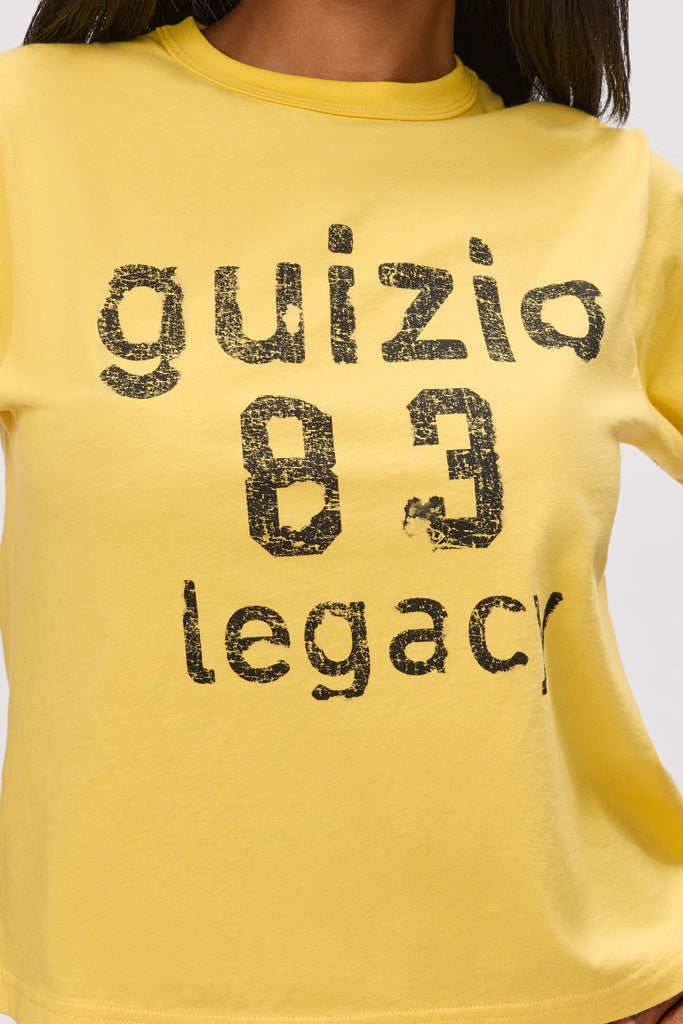 Varsity Tee in Sunshine Yellow