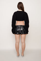 Low Rise Paillette Skirt