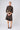Maelie Low Rise Skirt in Brown Houndstooth