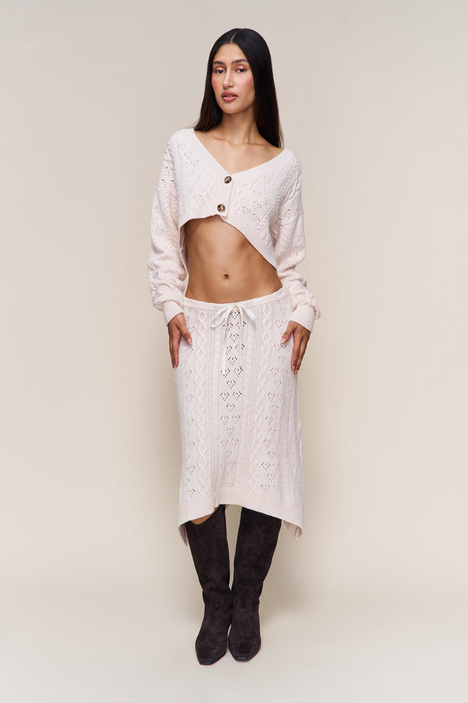 Noah Wool Cable Skirt