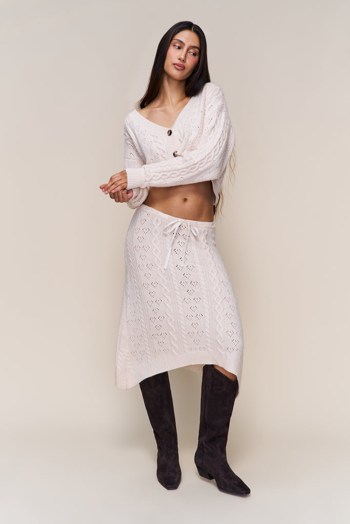 Noah Wool Cable Skirt