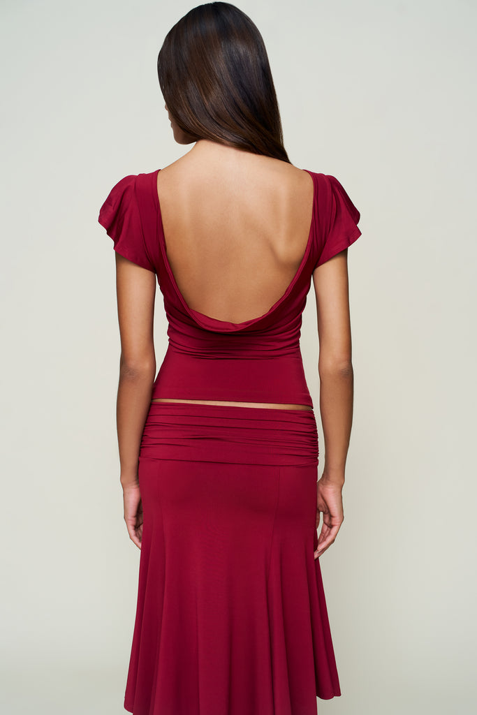 Soffiano Top in Bordeaux