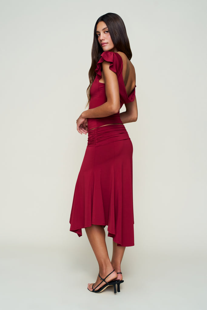 Soffiano Top in Bordeaux
