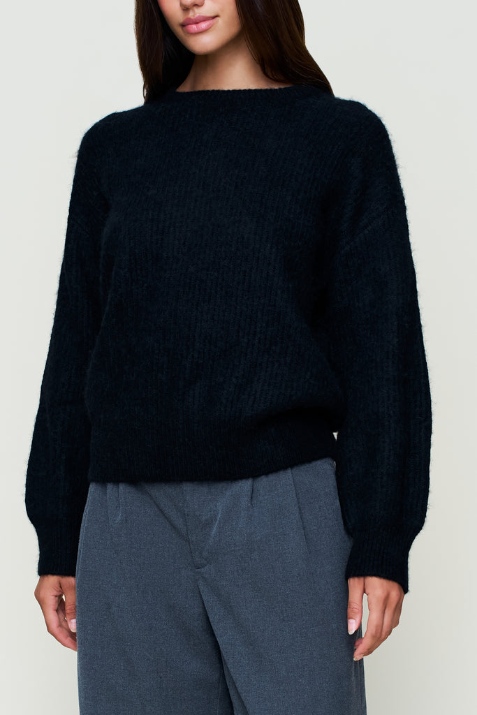 BOBBIE OVERSIZED WOOL JUMPER IN BLACK