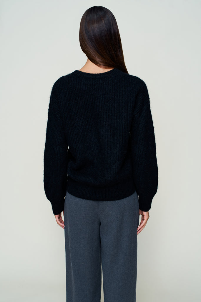 BOBBIE OVERSIZED WOOL JUMPER IN BLACK