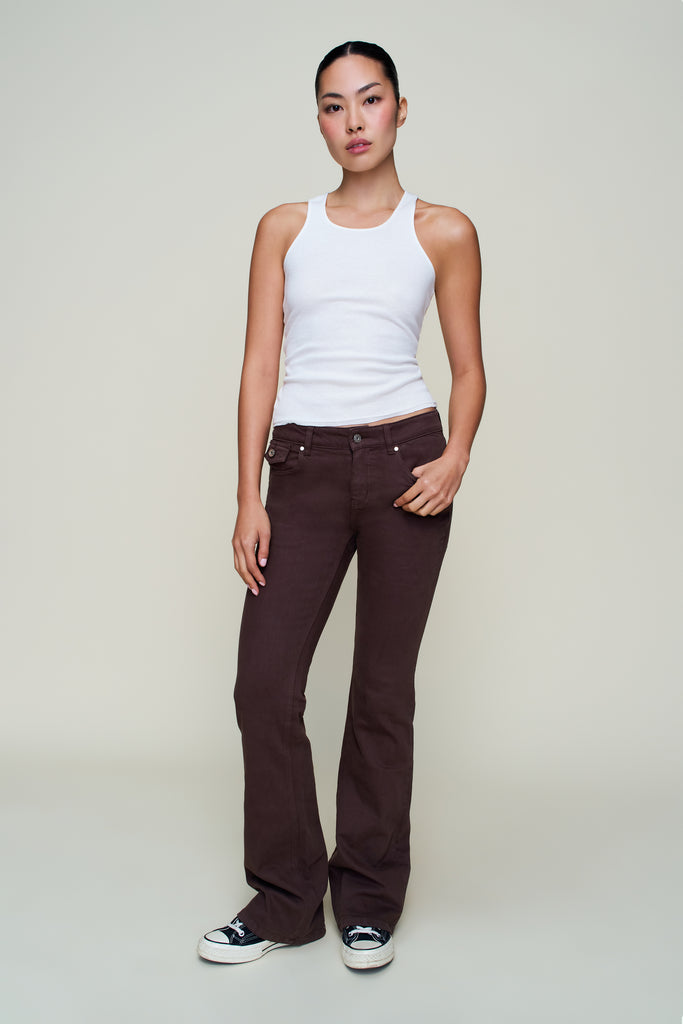 Low Rise Flare Twill Pant