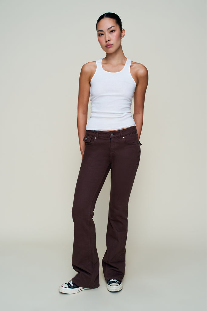 Low Rise Flare Twill Pant