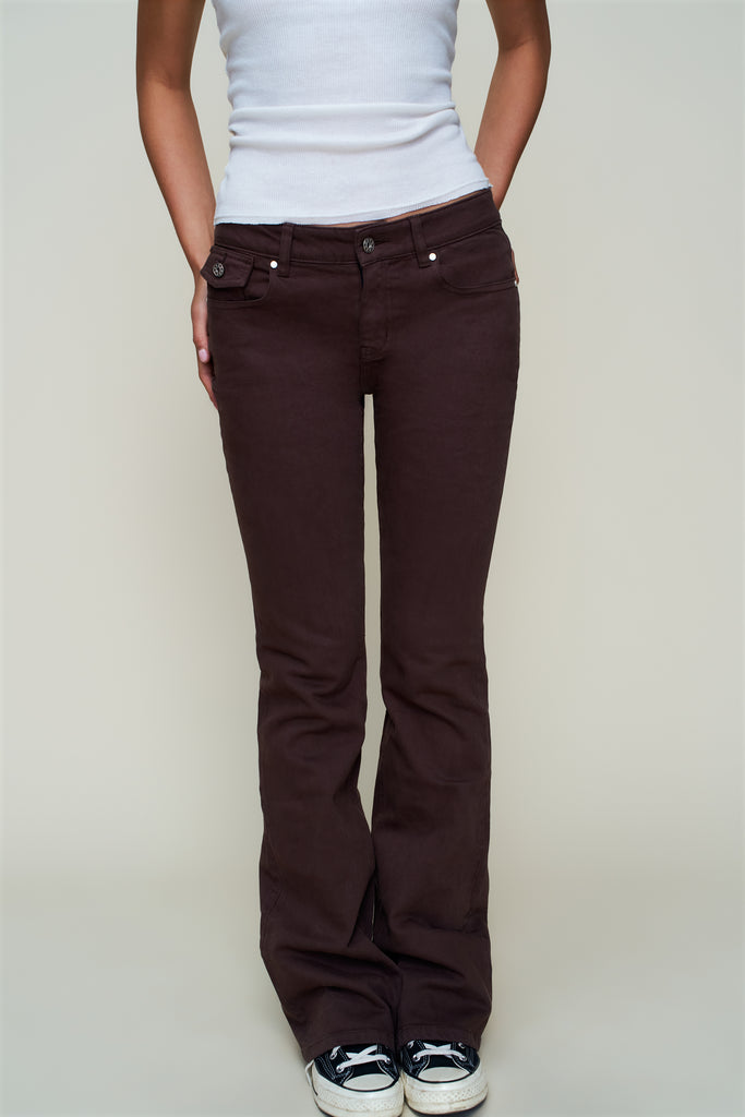 Low Rise Flare Twill Pant