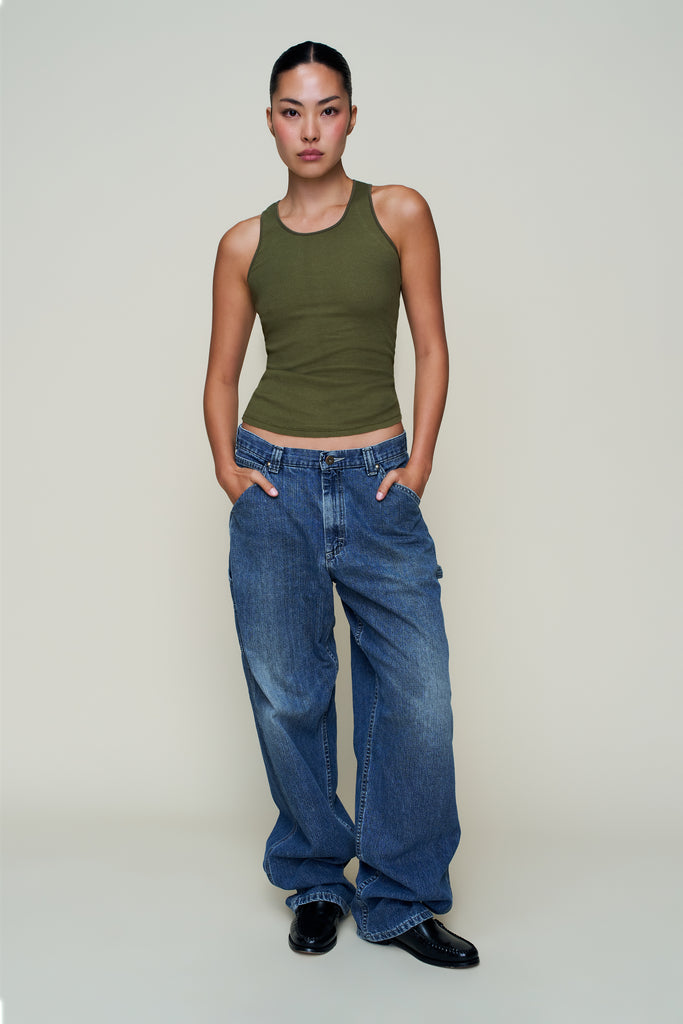 The Perfect Classic Tank in Olive