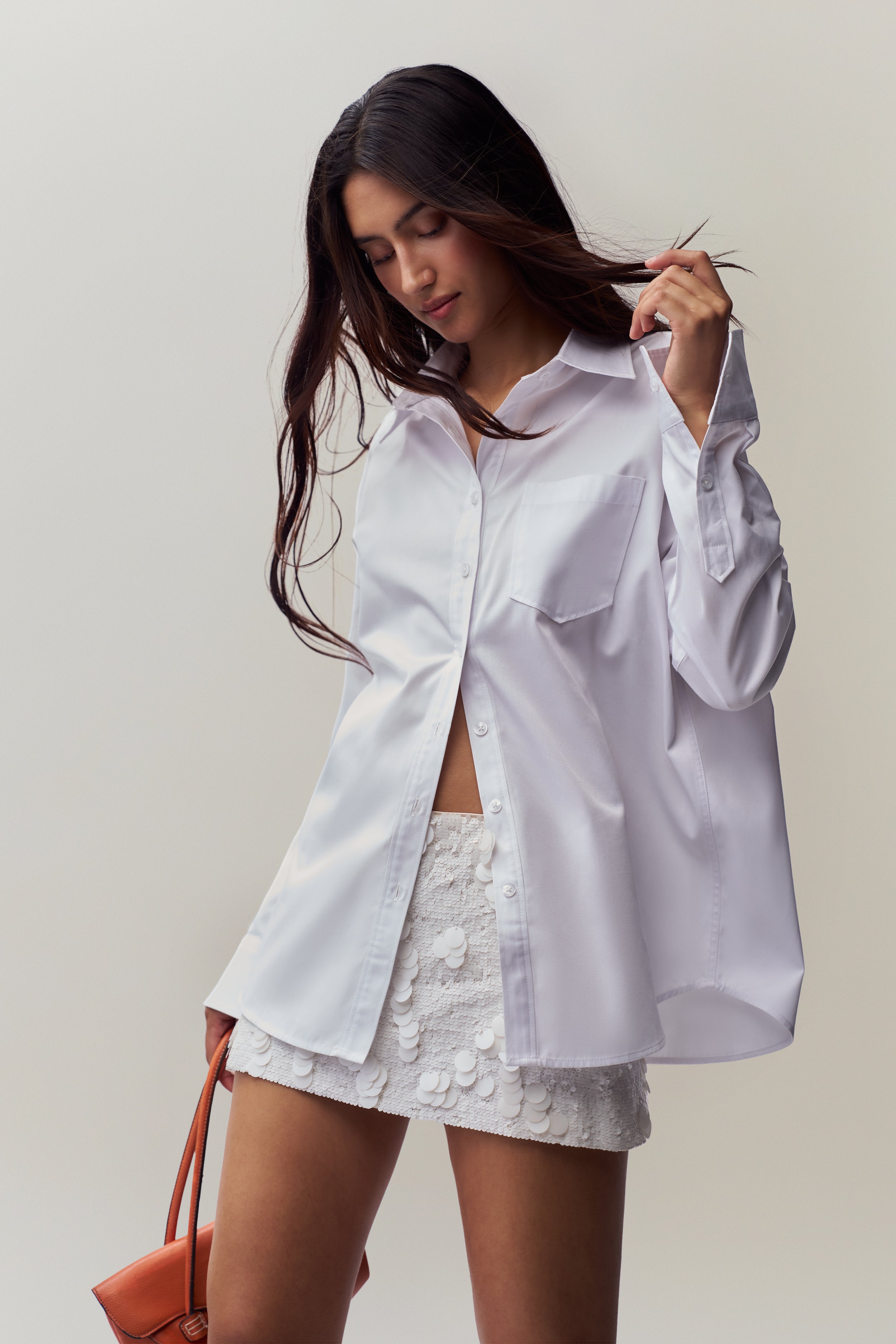 Oona Button Down in White