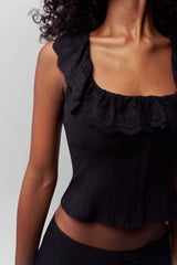 Paloma Lace Top in Black