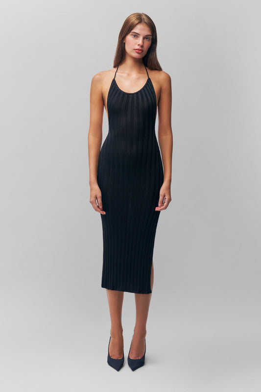 Slinky Rib Midi Dress