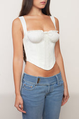 RUCHED CUP BUSTIER TOP