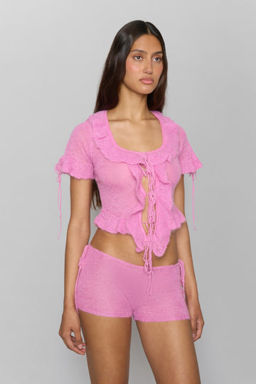 Knit Side Tie Short