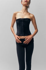 Satin Corset in Black